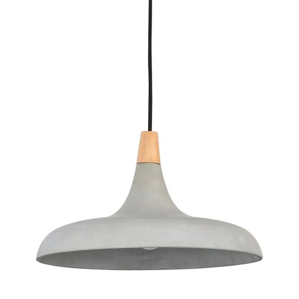 Concrete Rubber Wood Ceiling Pendant