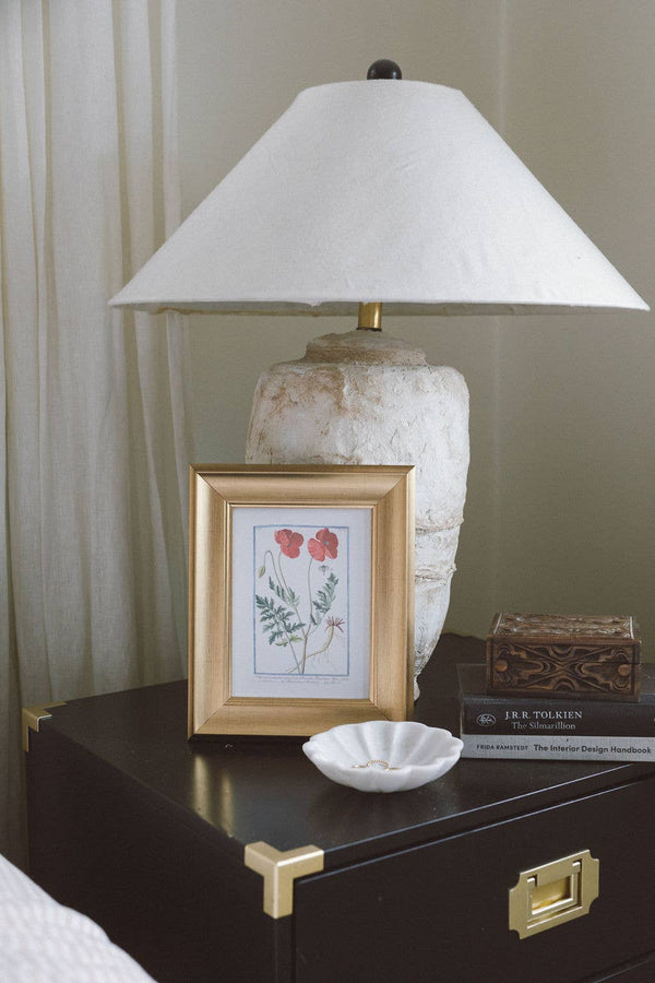 Two Poppies Framed Antique Art