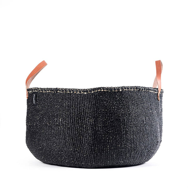 Kiondo floor basket | Black with handles XXL