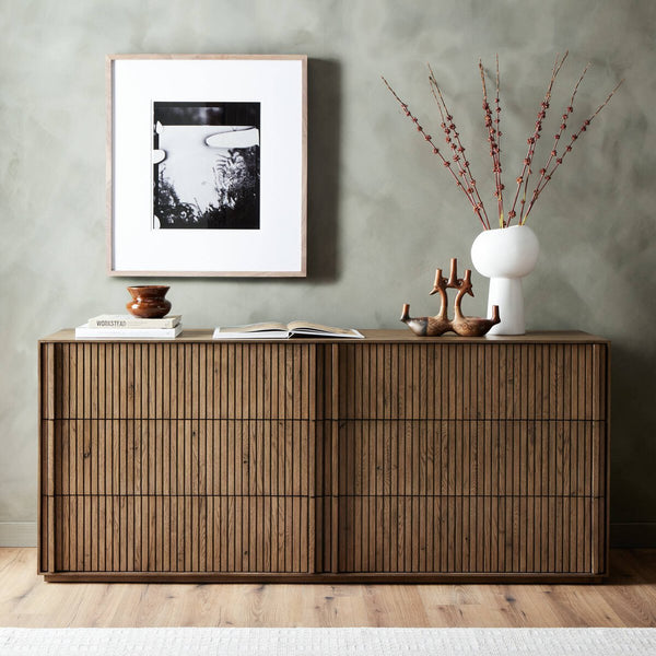 Oak 6 Drawer Dresser