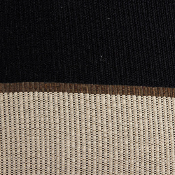 Handwoven Black & Beige Pillow - 22x22