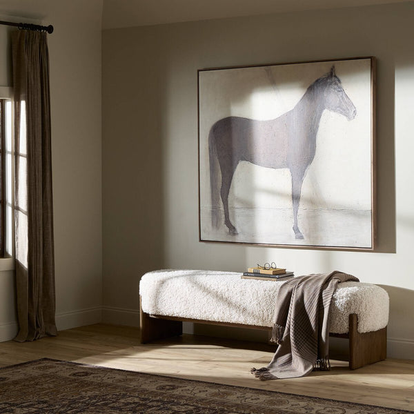 Cream Accent Bench