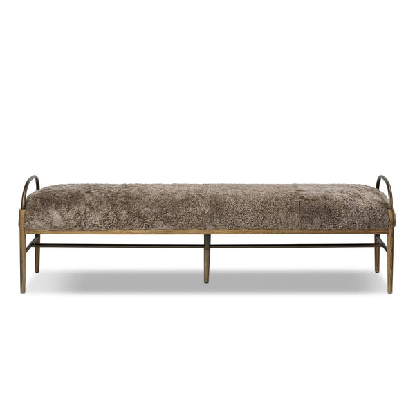 Amber Lewis Shearling Bench