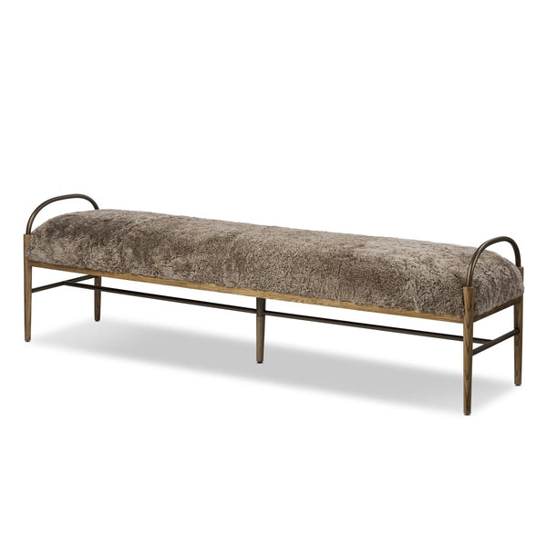 Amber Lewis Shearling Bench
