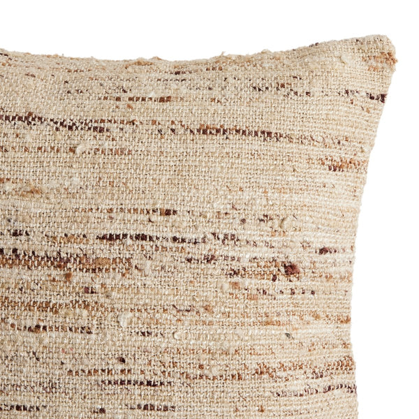 Woven Beige Pillow - 20x20