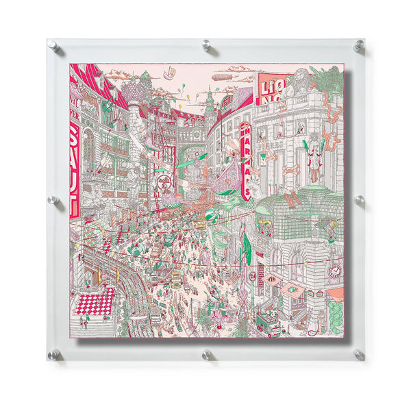 Floating Clear Acrylic Scarf Frame