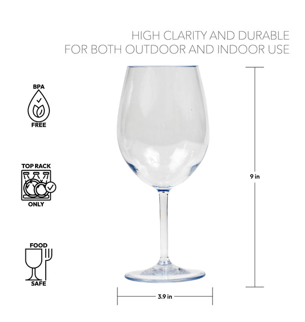 Montana Goblet Drinkware, Clear, 22 Oz, set of 4