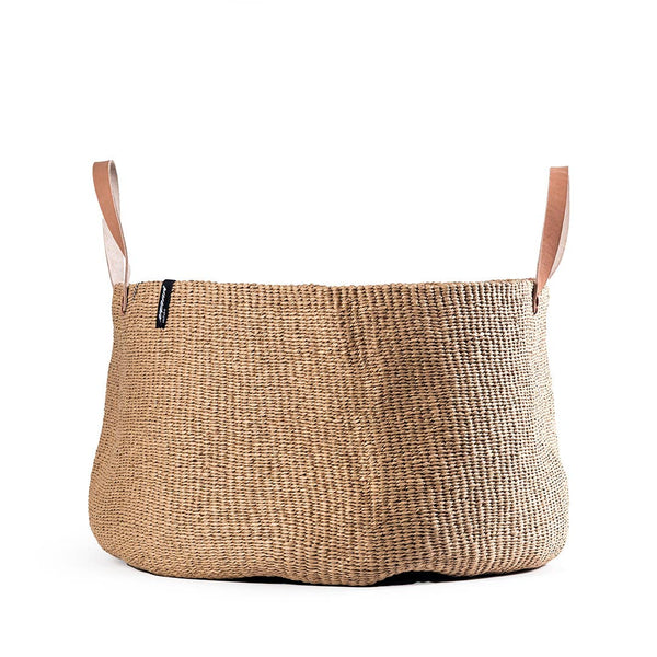 Kiondo floor basket | Brown with handles XXL