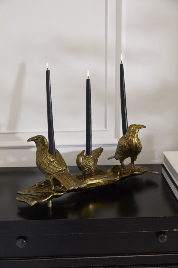 Three Ravens Candleholder