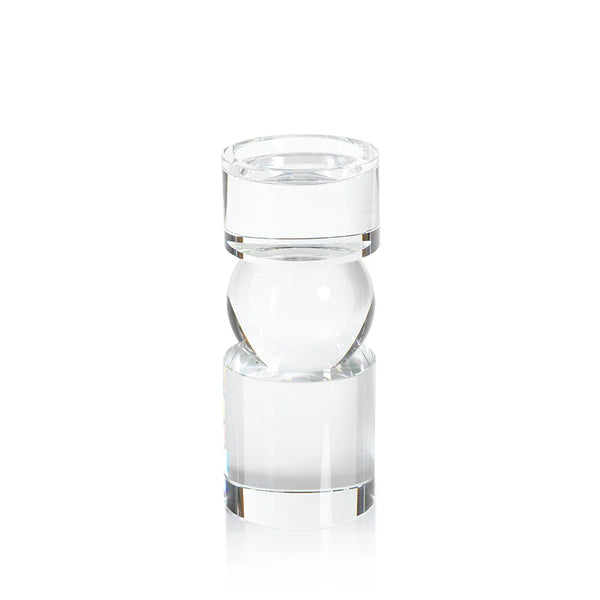 Ria Clear Crystal Pillar Holder