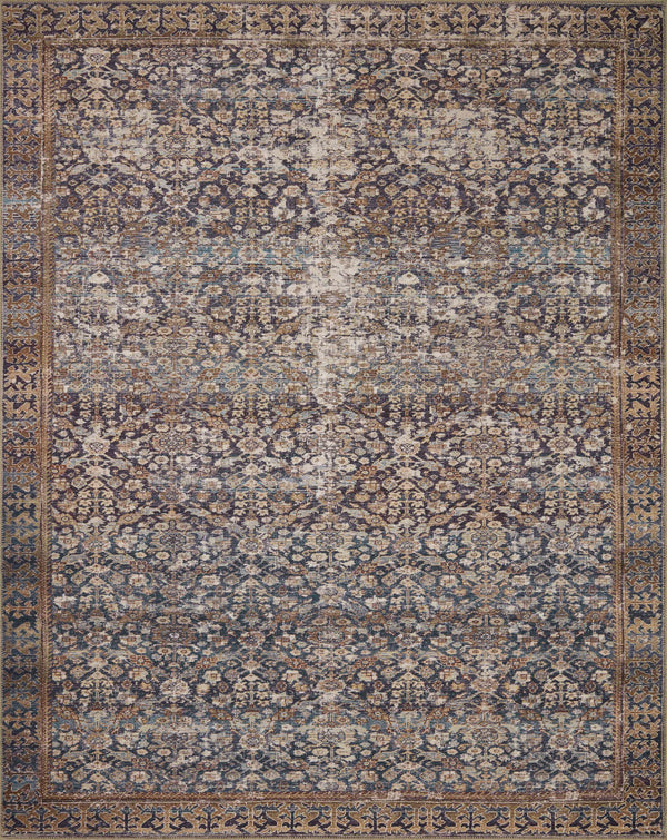 Amber Lewis x Loloi Georgie Denim / Spice 8'-4" x 11'-6" Area Rug