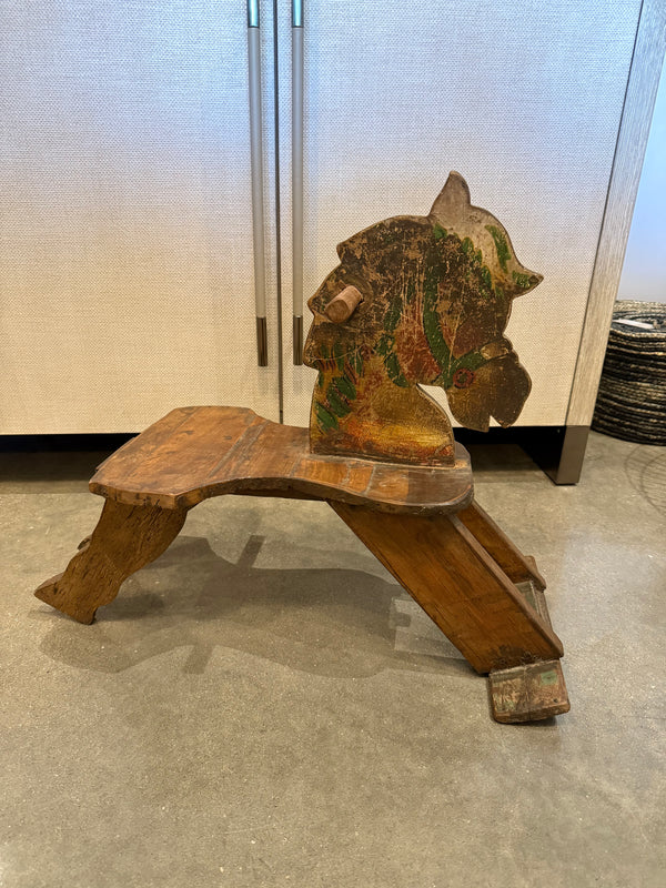 Vintage Wooden Rocking Horse