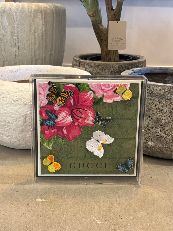Gucci Floral Corner - Sweeping floral petals decorate these up-cycled lu