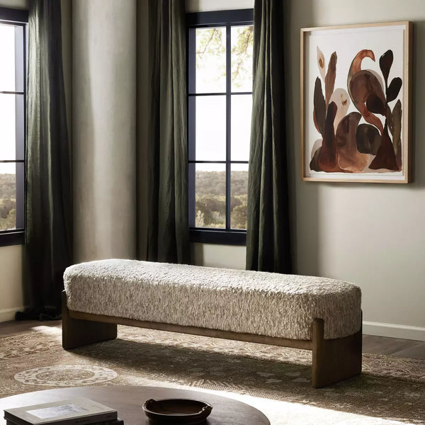 Cream Accent Bench