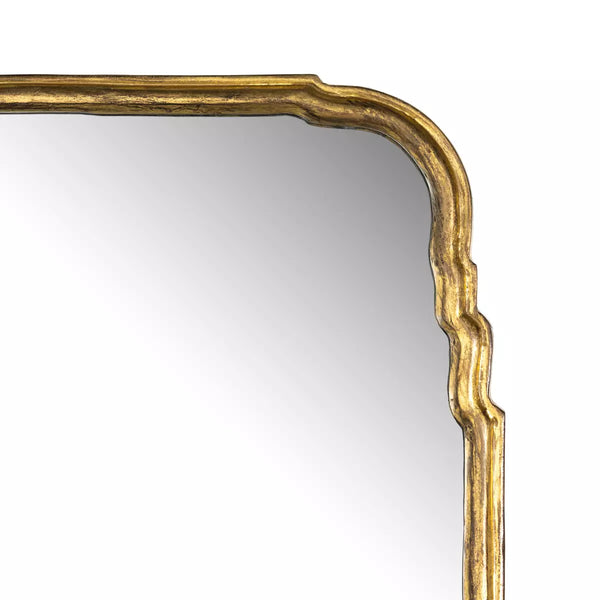 Antiqued Gold Leaf Floor Mirror