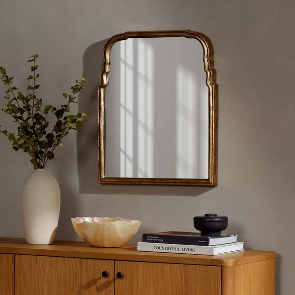 Antiqued Gold Leaf Mirror