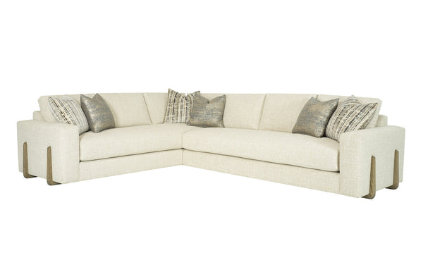 Milano Wood Leg LAF 1 Arm Sofa 3/3 | Effortless Jade - Milano Wood Leg LAF 1 Arm Sofa 3/3 Custom 114" Len