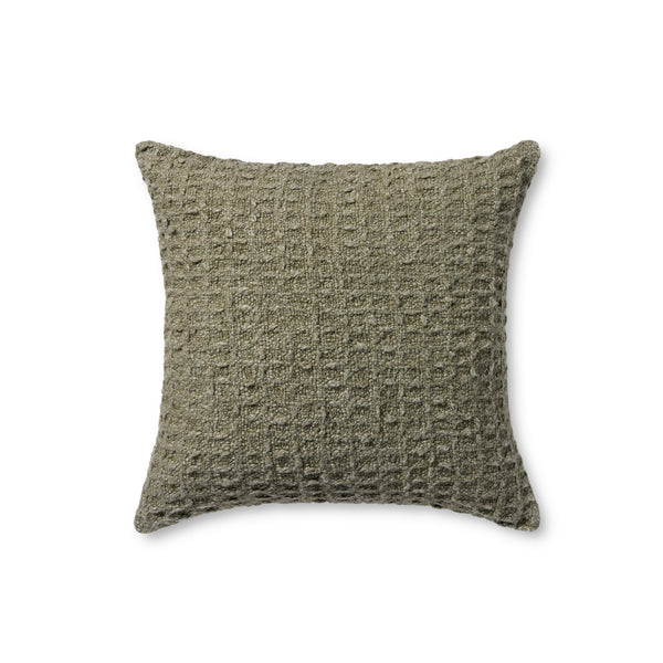 Amber Lewis x Loloi Alinah Olive 22'' x 22'' Cover w/Poly Pillow