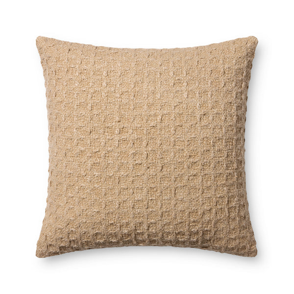 Amber Lewis x Loloi Alinah Tan 22'' x 22'' Cover w/Poly Pillow
