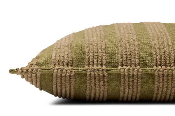 Amber Lewis x Loloi Aspyn Olive 20'' x 20'' Cover w/Poly Pillow