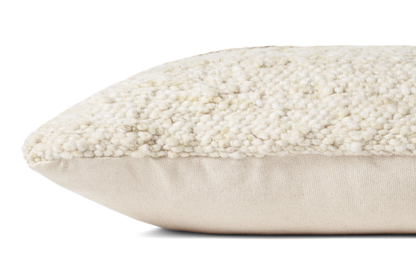 Amber Lewis x Loloi Marie Ivory / Camel 22'' x 22'' Cover w/Poly Pillow
