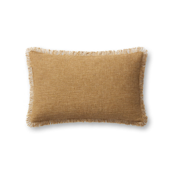 Amber Lewis x Loloi Sable PAL0033 Gold 13'' x 21'' Cover w/Poly Pillow