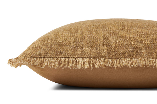 Amber Lewis x Loloi Sable PAL0033 Gold 13'' x 21'' Cover w/Poly Pillow