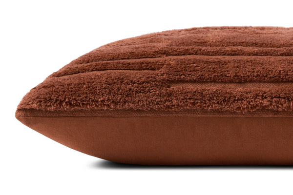 Angela Rose x Loloi Arabella Rust 22'' x 22'' Cover w/Poly Pillow