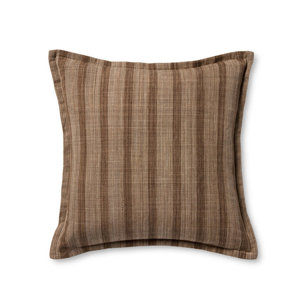 Amber Lewis x Loloi Vespera Brown / Multi 22'' x 22'' Cover w/Poly Pillow