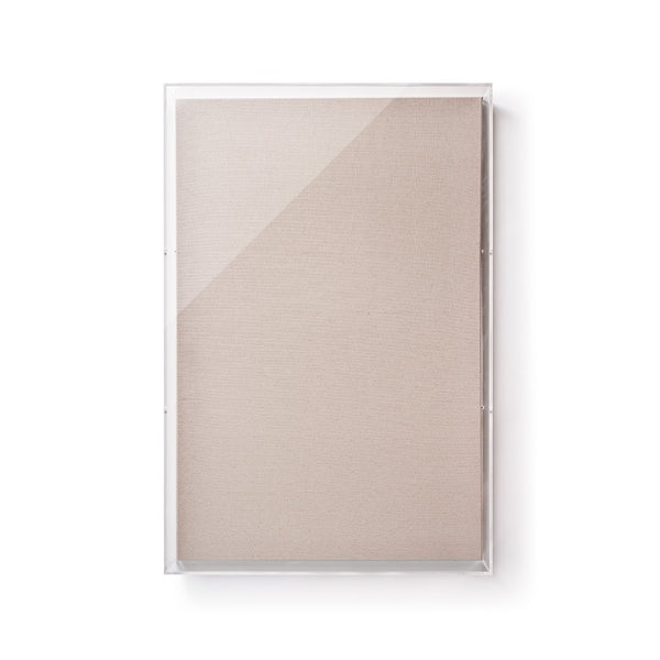 Modern Acrylic Shadowbox with Linen Canvas - UV Grade