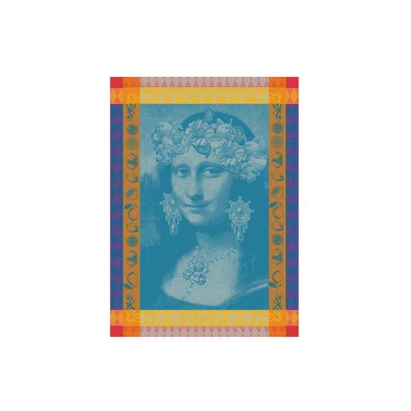 Mona Lisa Bleu Kitchen Towel