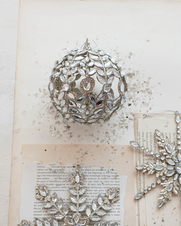 Jewel-Studded Metal Ornament