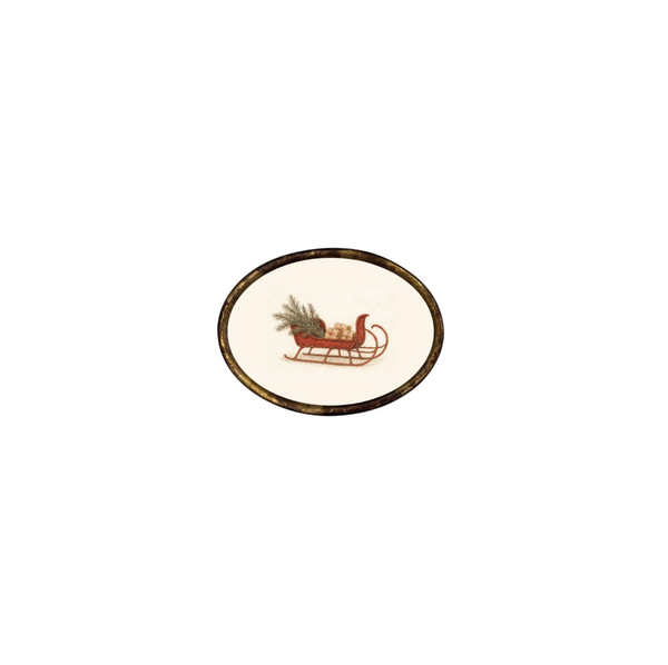 Red Sleigh Oval