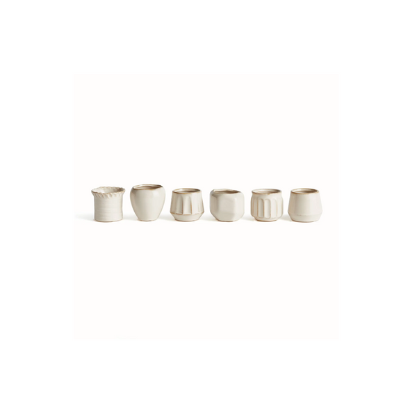 Dezie Mini Pots, Cream