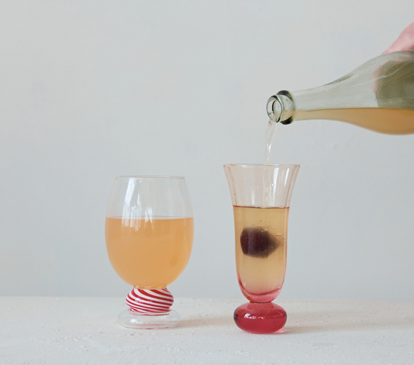 Blown Fluted Drinking Glass