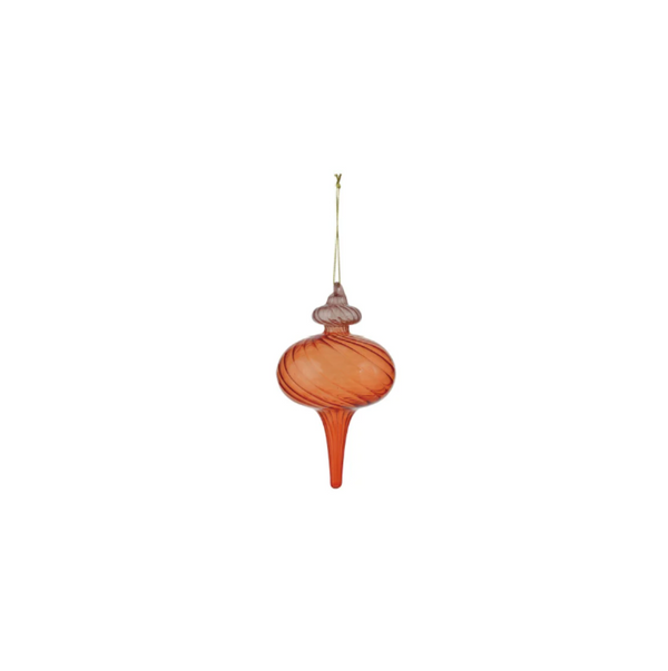 Two Tone Glass Finial Ornaments
