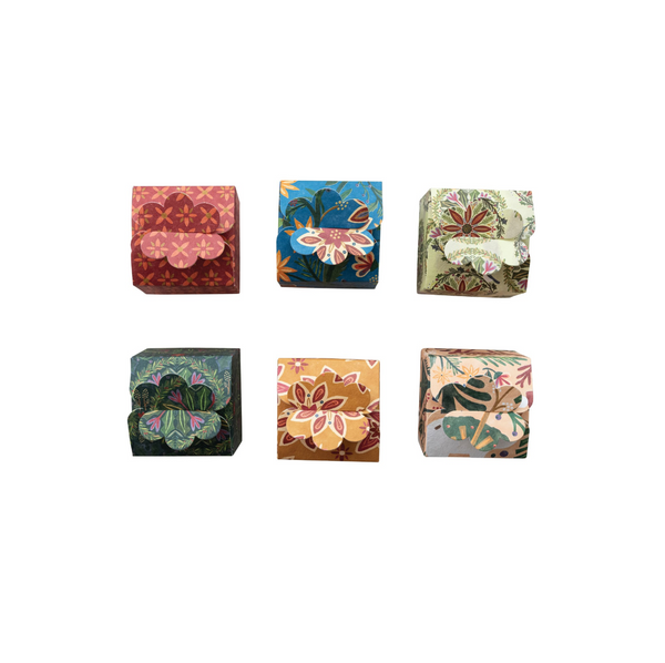 Interlocking Gift Box with Pattern / Set of 6 Styles