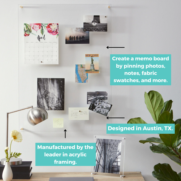 Easy Change Lucite Float Frame + Magnets