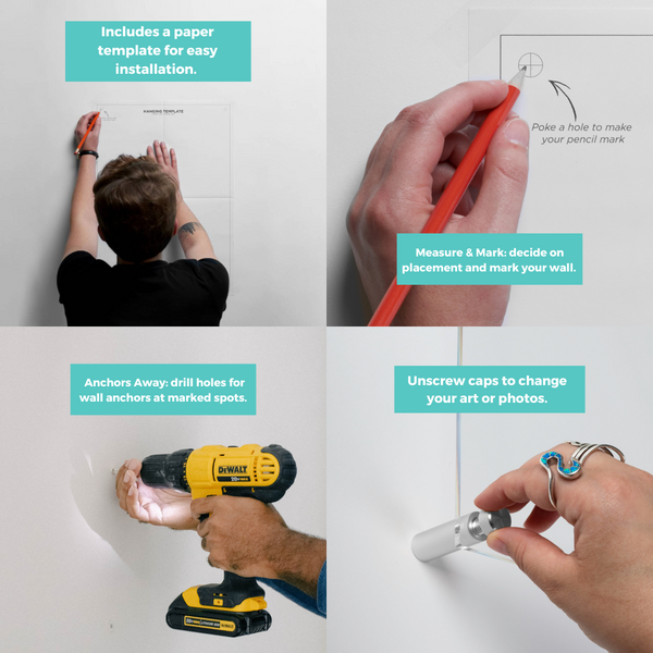 Easy Change Lucite Float Frame + Magnets