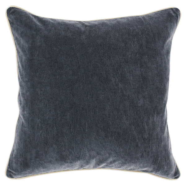 Stone Gray Velvet Pillow - 22x22