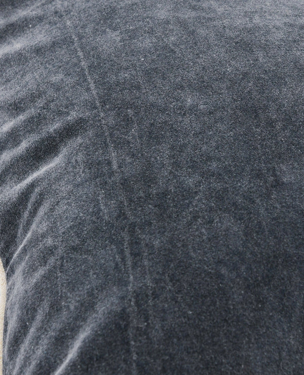 Stone Gray Velvet Pillow - 22x22