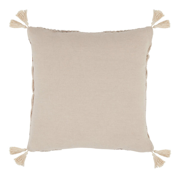 Gray/Ivory Tassel Pillow - 22x22