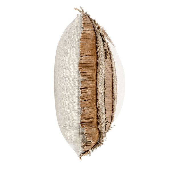 Leather Fringe Pillow