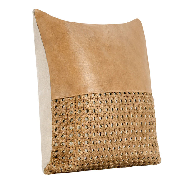 Woven Leather Pillow