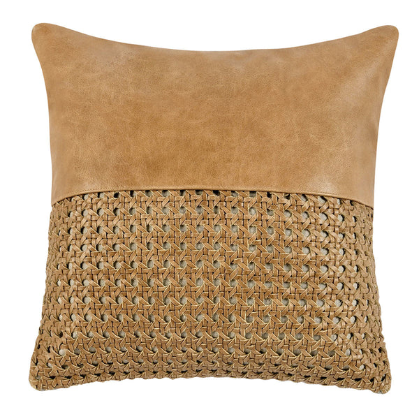 Woven Leather Pillow