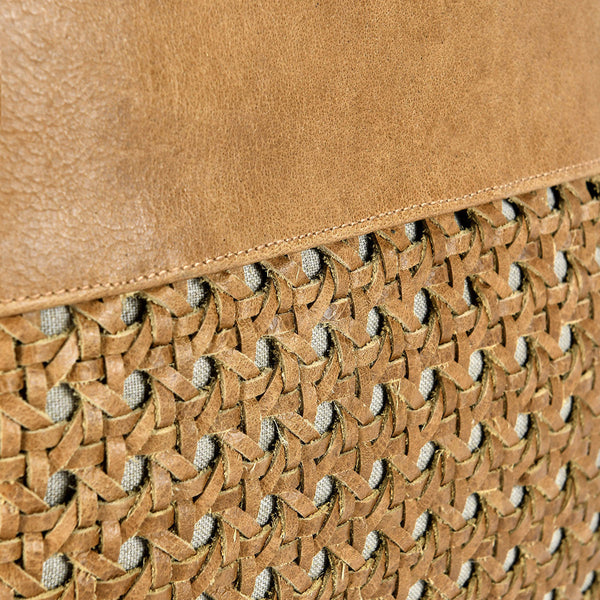 Woven Leather Pillow
