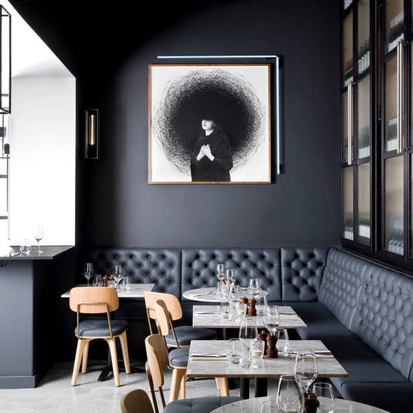 CAGED WALL / LARGE / CROSS / WHITE MARBLE