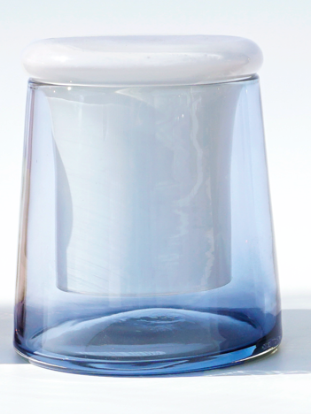 Handblown Glass Butter Keeper