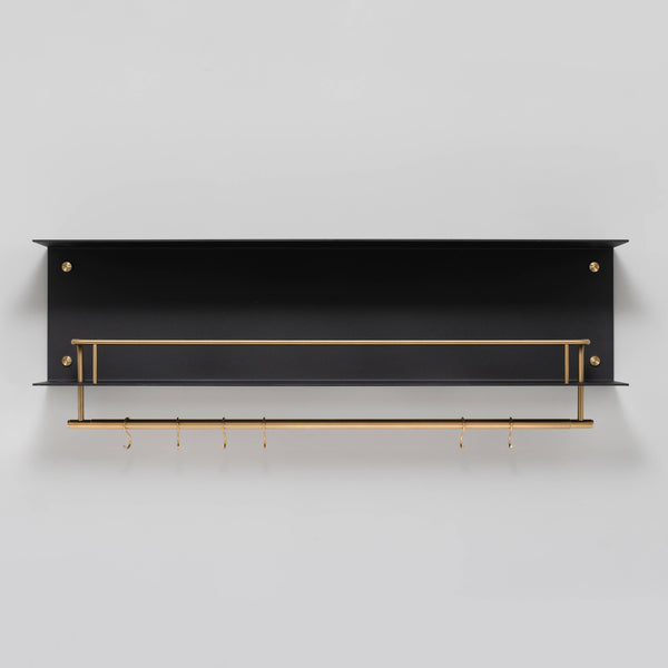 KITCHEN SHELF / HANGER / BLACK / WITHOUT LOGO / BRASS