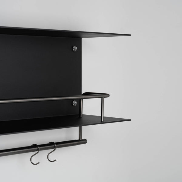 KITCHEN SHELF / HANGER / BLACK / WITHOUT LOGO / GUN METAL